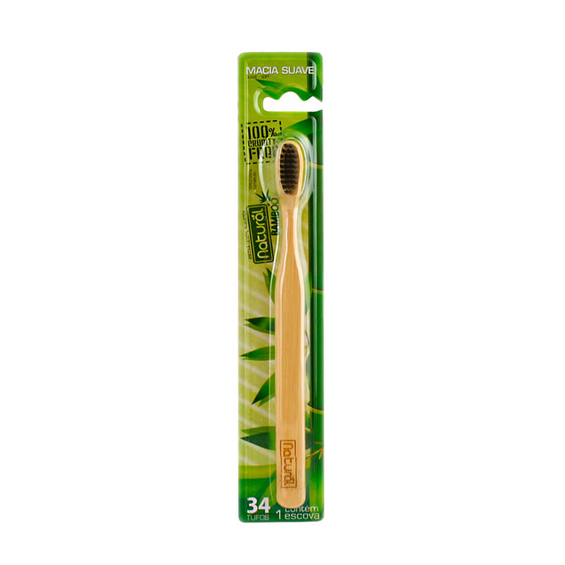 Escova de dente bamboo orgânico natural 